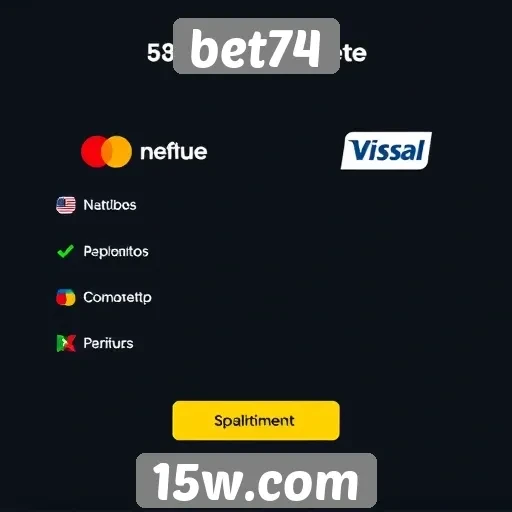 Métodos de pagamento aceitos no bet74